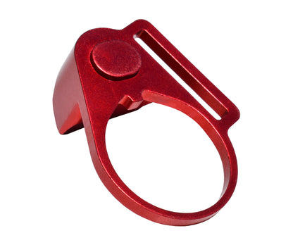 Enhanced Receiver End Plate with Right Hand 1" Sling Adapter for AR .223/5.56/.308 Buffer Tubes, Dark Red