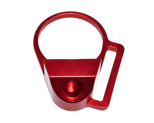 Enhanced Receiver End Plate with Right Hand 1" Sling Adapter for AR .223/5.56/.308 Buffer Tubes, Dark Red