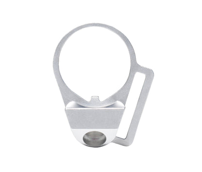 Enhanced Receiver End Plate with Right Hand 1" Sling Adapter for AR .223/5.56/.308 Buffer Tubes, Silver