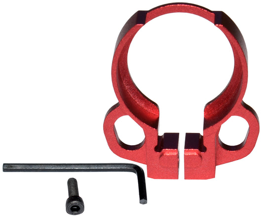 Receiver End Plate with Dual Clip Type Sling Adapter - Red