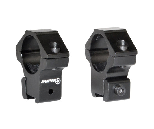 Medium Profile 1” Scope Rings for Dovetail System