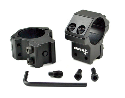 Medium Profile 1” Scope Rings for Dovetail System