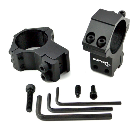 High Profile 30mm Scope Rings for Dovetail System