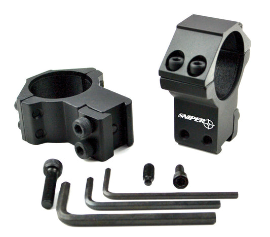 High Profile 30mm Scope Rings for Dovetail System