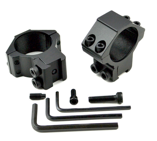 Medium Profile 30mm Scope Rings for Dovetail System