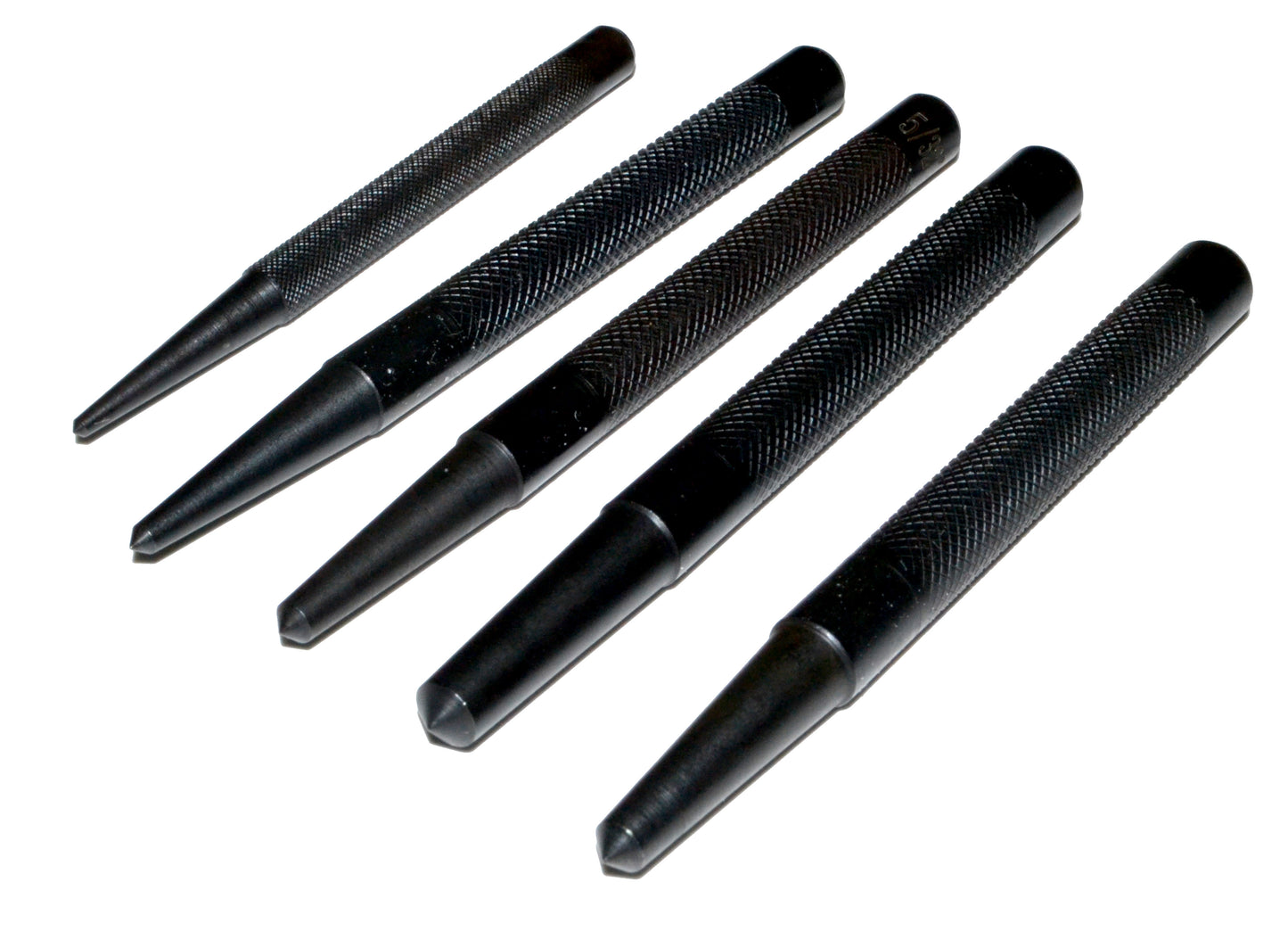 5pc Roll Pin Steel Hole Punch Starter Set 1/16" 1/8" 5/32" 3/16"1/4" Diameters