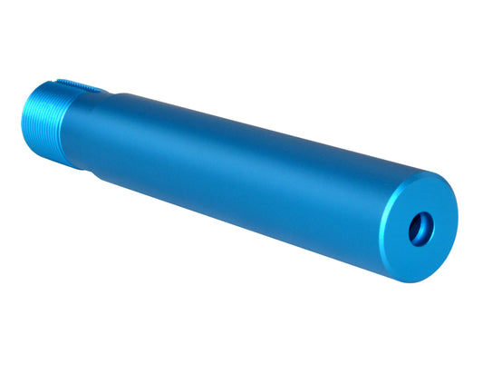 Pistol Length 7.3" Buffer Tube, 1.25" diameter with QR Sling Attachment Hole, Blue Anodized