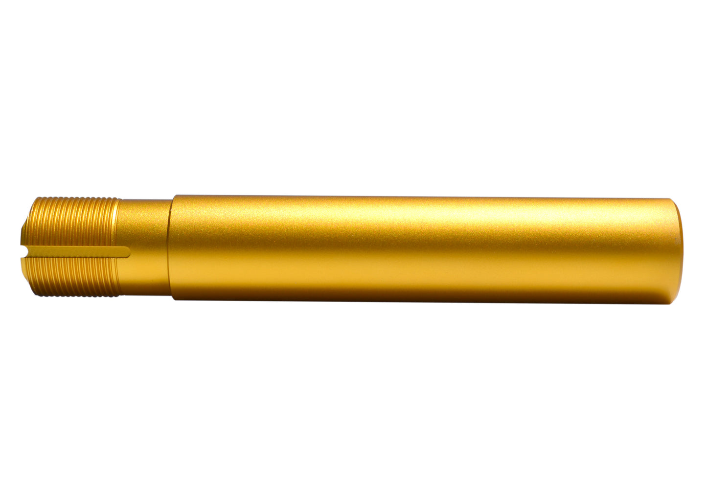 Pistol Length 7.3" Buffer Tube, 1.25" diameter with QR Sling Attachment Hole, Gold Anodized