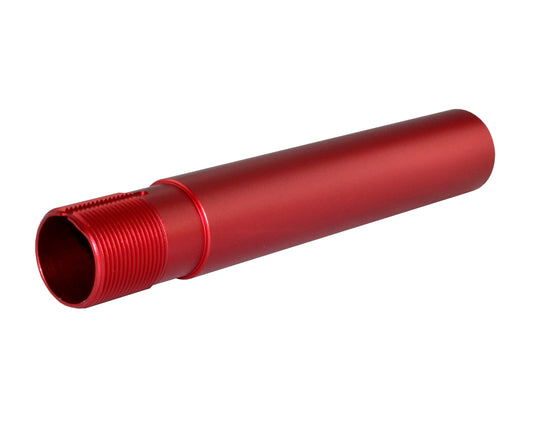 Pistol Length 7.3" Buffer Tube, 1.25" diameter with QR Sling Attachment Hole, Red Anodized