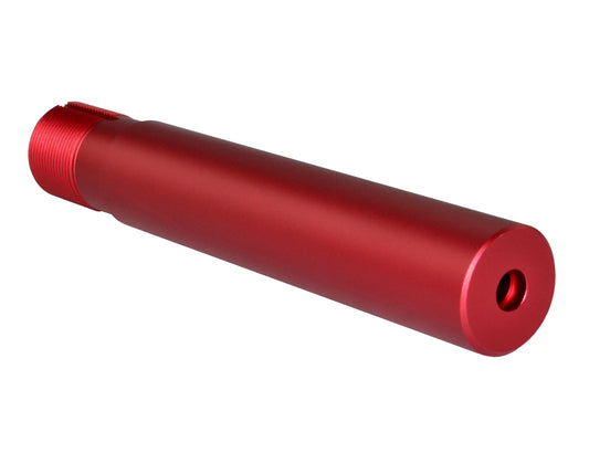 Pistol Length 7.3" Buffer Tube, 1.25" diameter with QR Sling Attachment Hole, Red Anodized