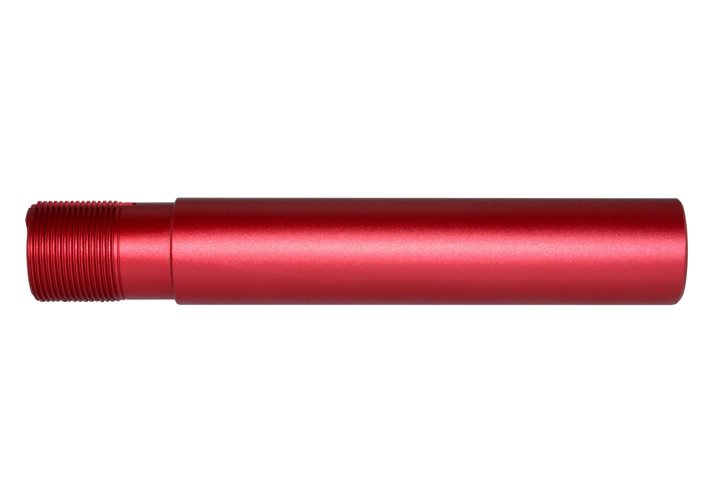Pistol Length 7.3" Buffer Tube, 1.25" diameter with QR Sling Attachment Hole, Red Anodized