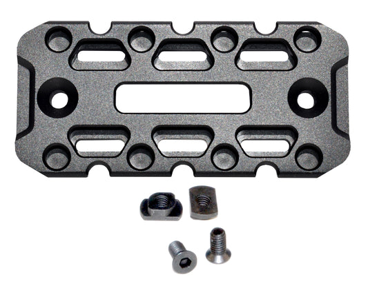 M-LOK to ARCA rail adapter, adds Standard ARCA, R-LOCK, and MRAS QD Adaptors and Mounts, 80mm length