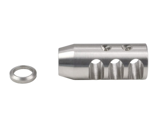 Muzzle Brake Recoil Compensator for AR-15 .223, 1/2"x28 thread, Stainless Steel