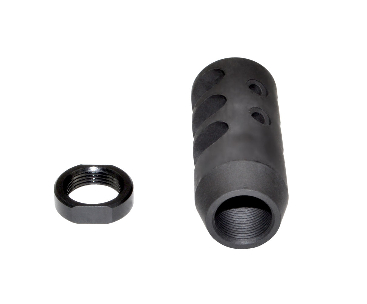 Muzzle Brake Recoil Compensator for AR-15 .223, 1/2"x28 thread, Black Steel