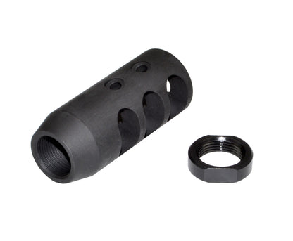 Muzzle Brake Recoil Compensator for AR-15 .223, 1/2"x28 thread, Black Steel