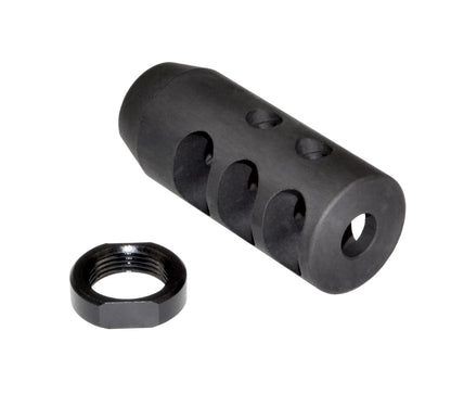 Muzzle Brake Recoil Compensator for AR-15 .223, 1/2"x28 thread, Black Steel