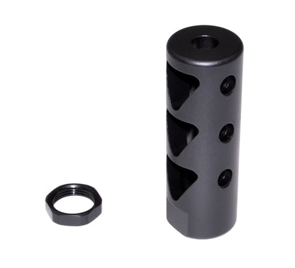 Muzzle Brake Recoil Compensator for AR-15 .223, 1/2"x28 thread, Steel with Black Phosphate finish