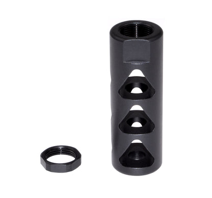 Muzzle Brake Recoil Compensator for AR-15 .223, 1/2"x28 thread, Steel with Black Phosphate finish