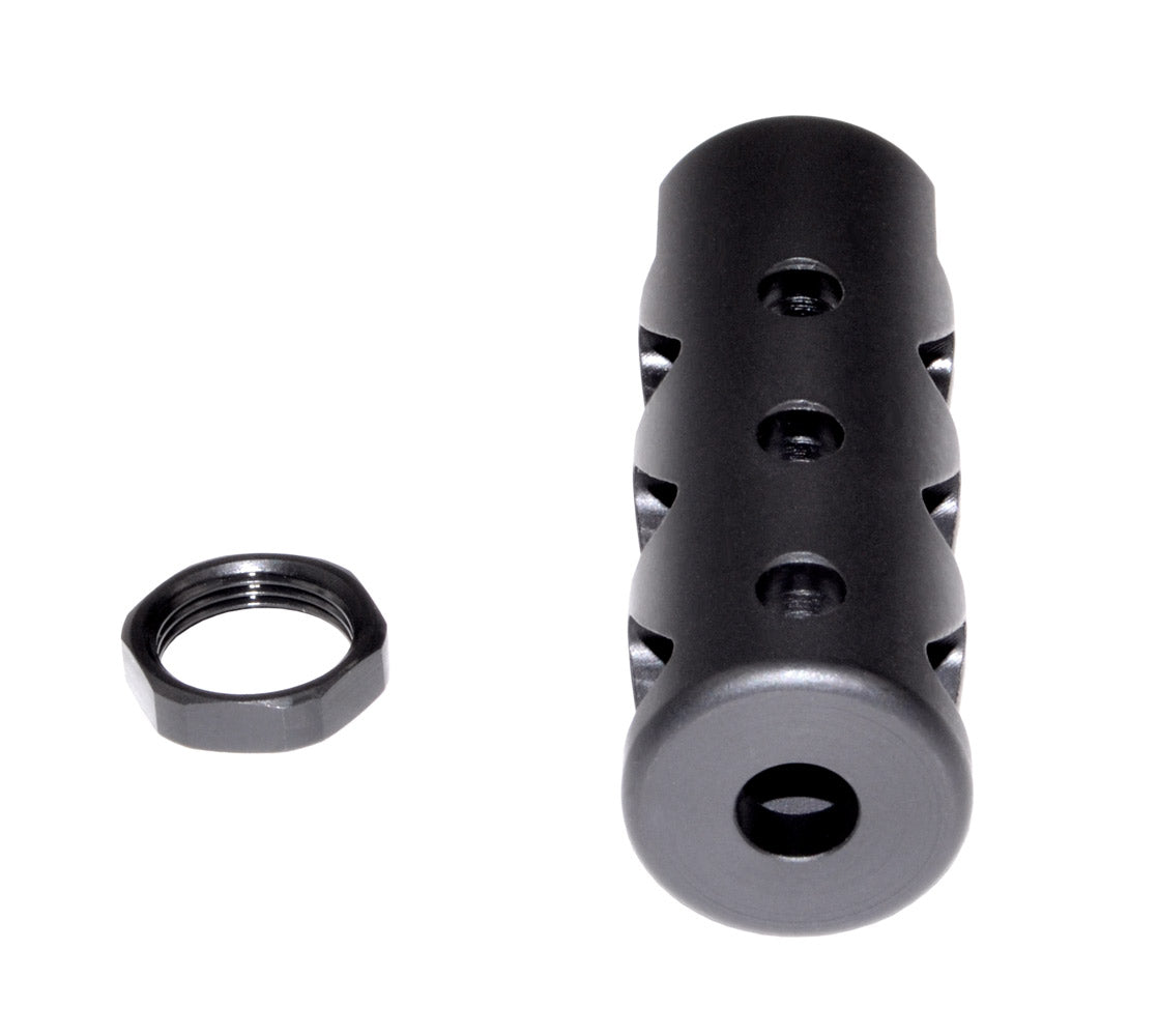 Muzzle Brake Recoil Compensator for AR-15 .223, 1/2"x28 thread, Steel with Black Phosphate finish