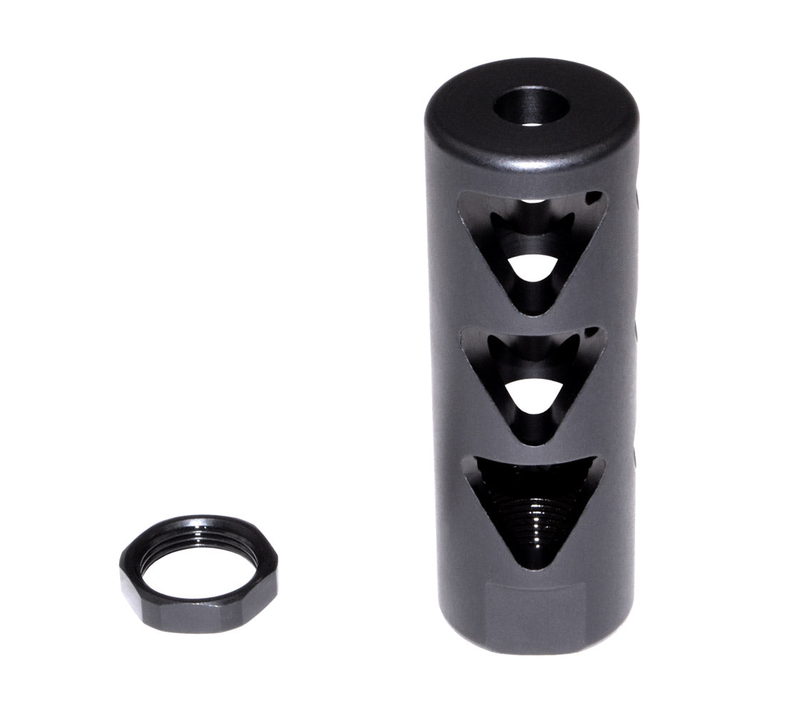 Muzzle Brake Recoil Compensator for AR-15 .223, 1/2"x28 thread, Steel with Black Phosphate finish