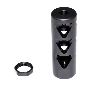 Muzzle Brake Recoil Compensator for AR-15 .223, 1/2"x28 thread, Steel with Black Phosphate finish