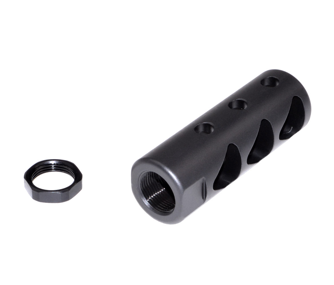 Muzzle Brake Recoil Compensator for AR-15 .223, 1/2"x28 thread, Steel with Black Phosphate finish