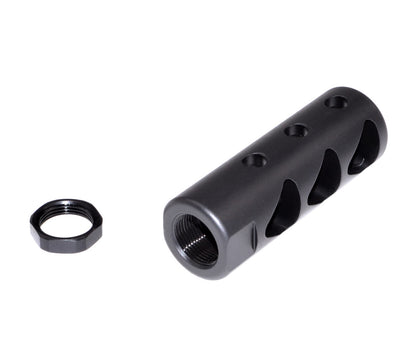 Muzzle Brake Recoil Compensator for AR-15 .223, 1/2"x28 thread, Steel with Black Phosphate finish
