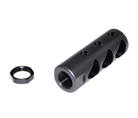 Muzzle Brake Recoil Compensator for AR-15 .223, 1/2"x28 thread, Steel with Black Phosphate finish