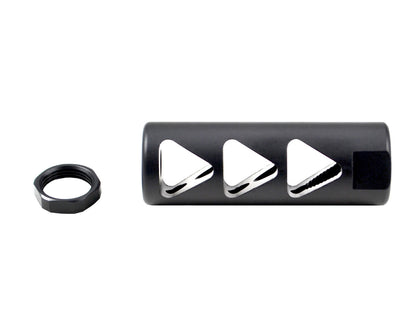 Muzzle Brake Recoil Compensator for AR-15 .223, 1/2"x28 thread, Steel with Black Phosphate finish