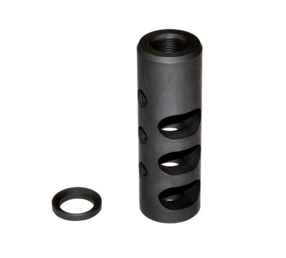 Muzzle Brake Recoil Compensator for AR-10 .LR 308, 5/8"x24 thread, Black Steel