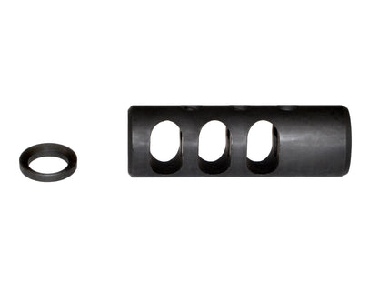 Muzzle Brake Recoil Compensator for AR-10 .LR 308, 5/8"x24 thread, Black Steel
