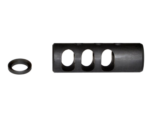 Muzzle Brake Recoil Compensator for AR-10 .LR 308, 5/8"x24 thread, Black Steel