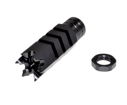 Tactical Competition Muzzle Brake Recoil Compensator for AR-15 .223, 1/2"x28 thread, Steel with Black Phosphate finish