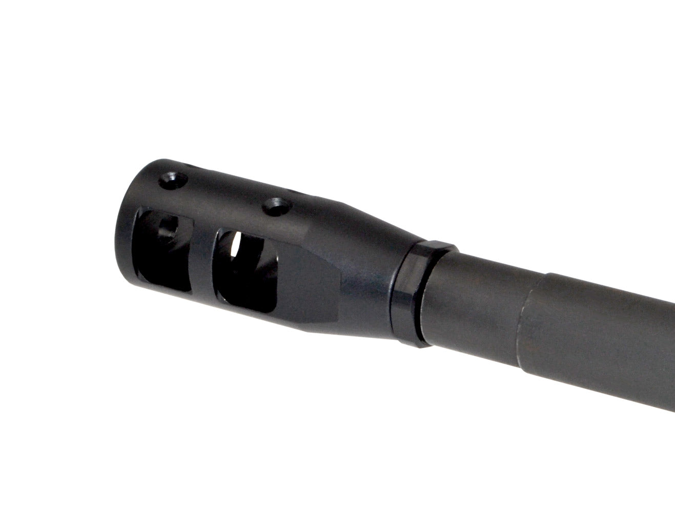 Competition Grade Muzzle Brake Recoil Compensator for AR-15 .223, 1/2"x28 thread, Steel with Black Phosphate finish