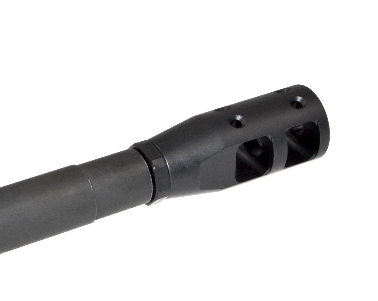 Competition Grade Muzzle Brake Recoil Compensator for AR-15 .223, 1/2"x28 thread, Steel with Black Phosphate finish
