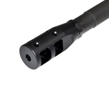 Competition Grade Muzzle Brake Recoil Compensator for AR-15 .223, 1/2"x28 thread, Steel with Black Phosphate finish