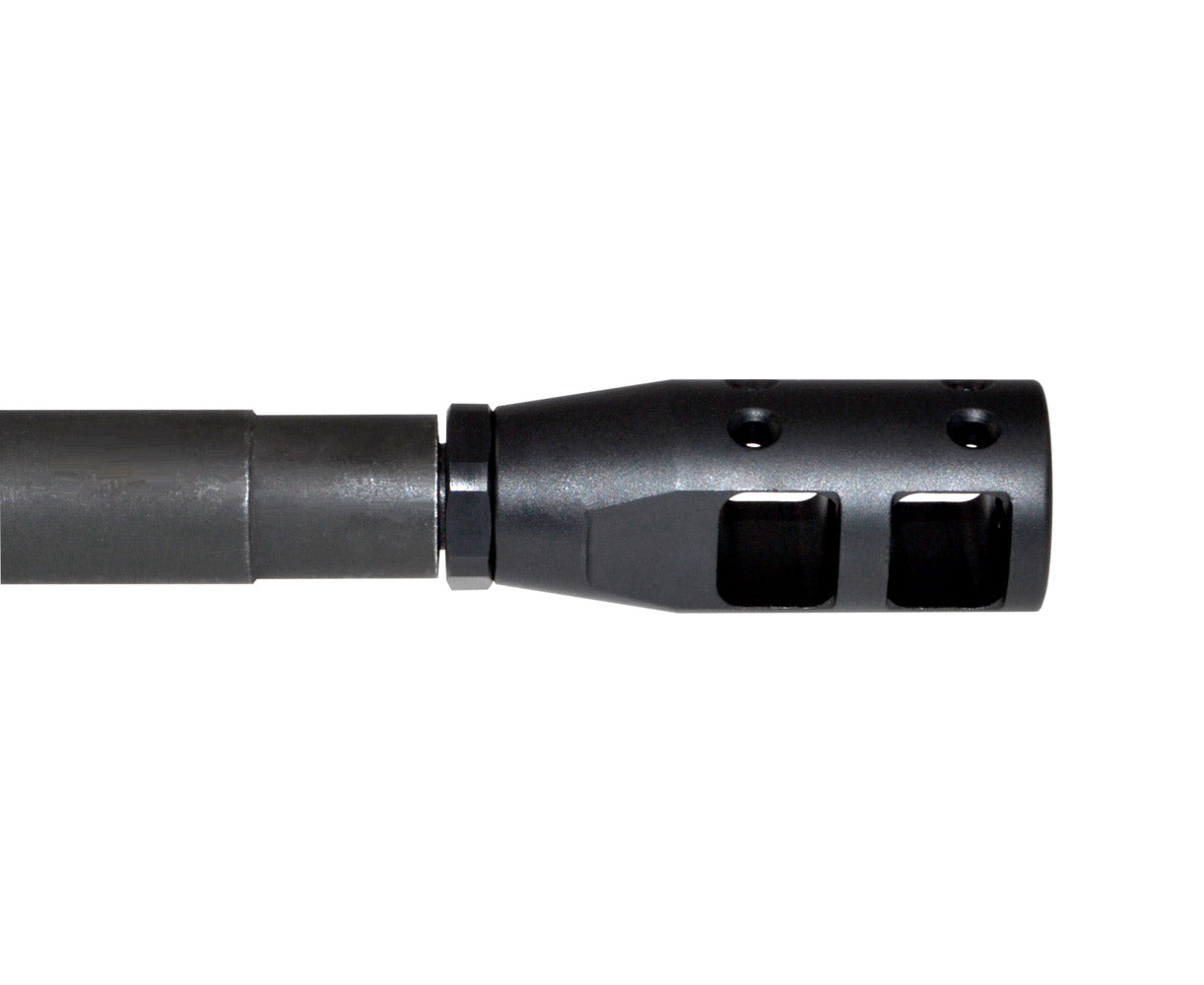 Competition Grade Muzzle Brake Recoil Compensator for AR-15 .223, 1/2"x28 thread, Steel with Black Phosphate finish