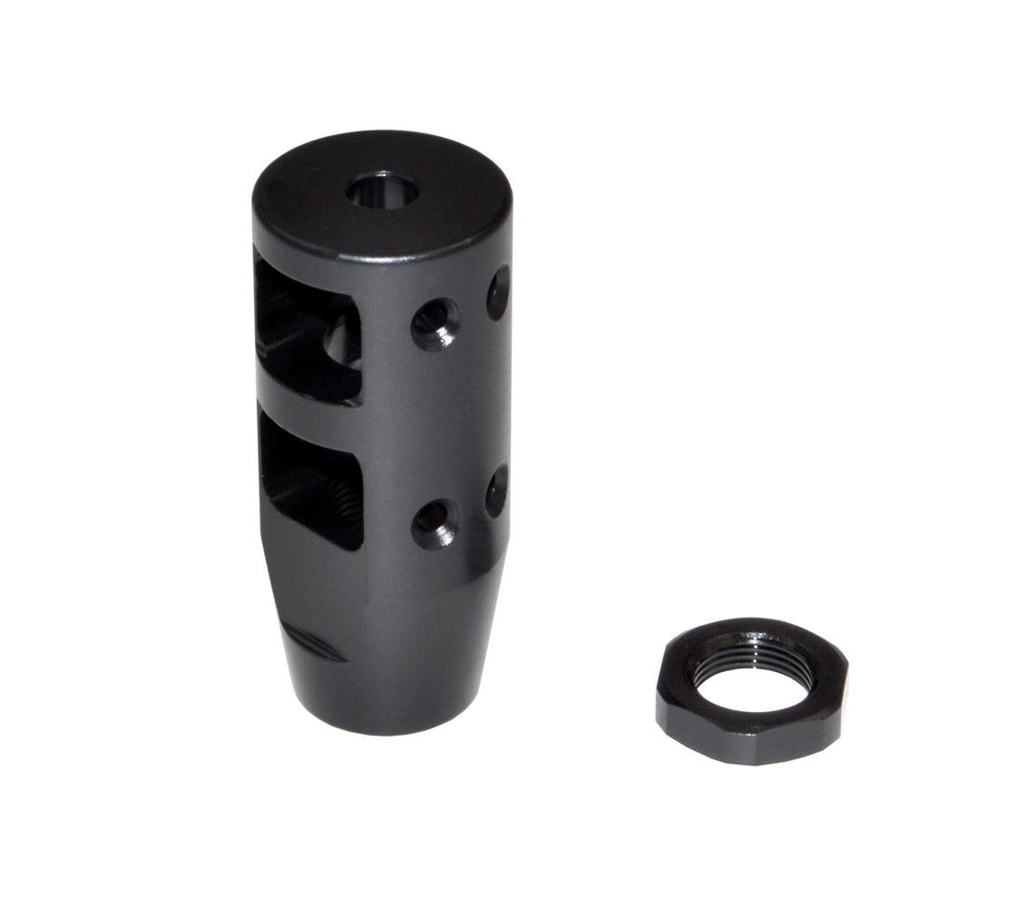 Competition Grade Muzzle Brake Recoil Compensator for AR-15 .223, 1/2"x28 thread, Steel with Black Phosphate finish