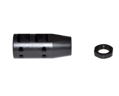 Competition Grade Muzzle Brake Recoil Compensator for AR-15 .223, 1/2"x28 thread, Steel with Black Phosphate finish