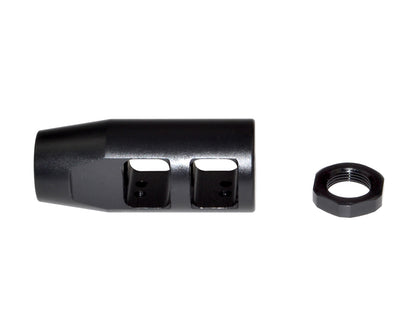 Competition Grade Muzzle Brake Recoil Compensator for AR-15 .223, 1/2"x28 thread, Steel with Black Phosphate finish