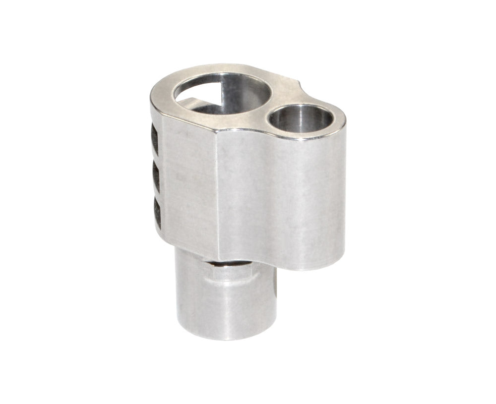 Muzzle Brake Recoil Compensator for 5" 1911 .45 ACP Handguns, Stainless Steel