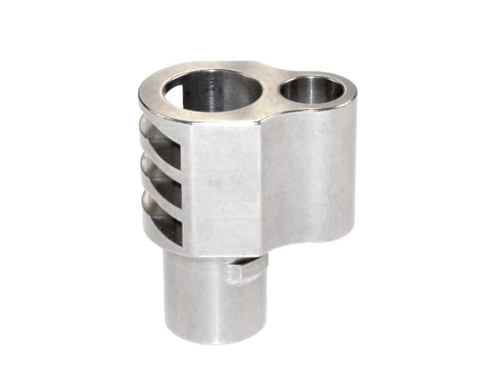 Muzzle Brake Recoil Compensator for 5" 1911 .45 ACP Handguns, Stainless Steel