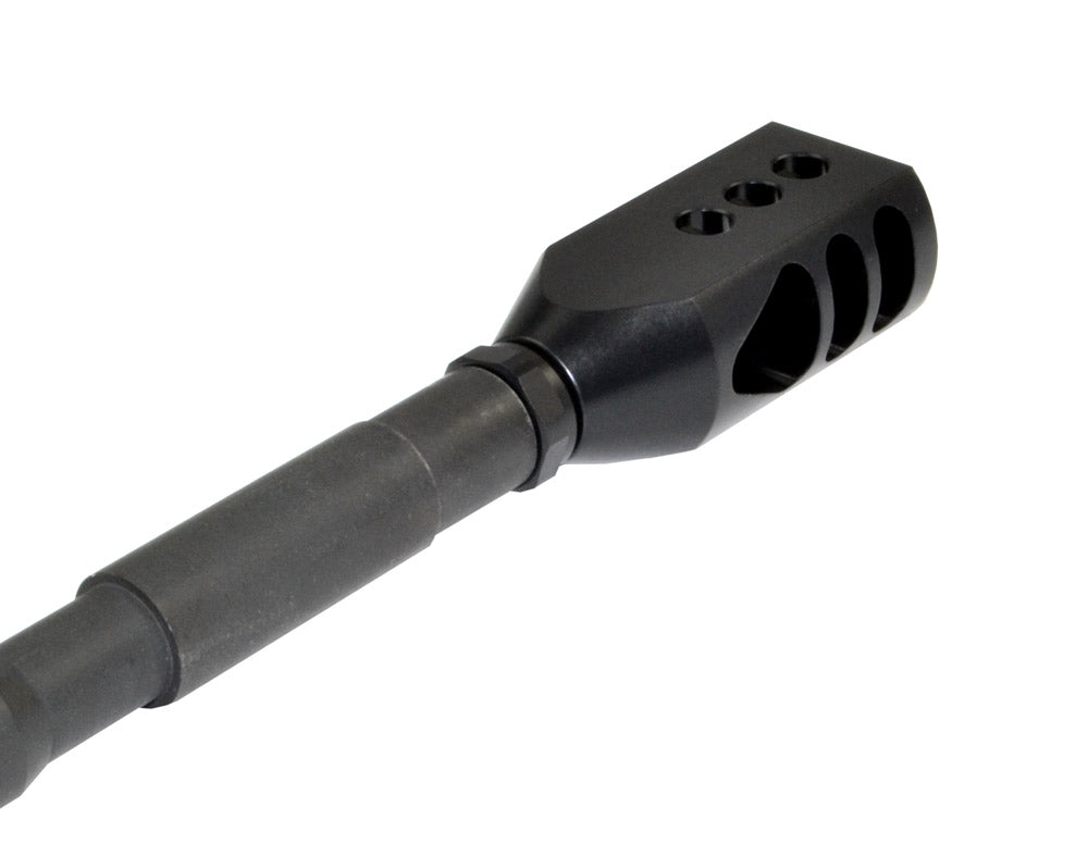 Competition Grade Tanker Muzzle Brake Recoil Compensator for .458 Socom or .450, 5/8"x32 thread, Steel with Black Phosphate finish