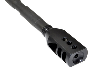 Competition Grade Tanker Muzzle Brake Recoil Compensator for .458 Socom or .450, 5/8"x32 thread, Steel with Black Phosphate finish