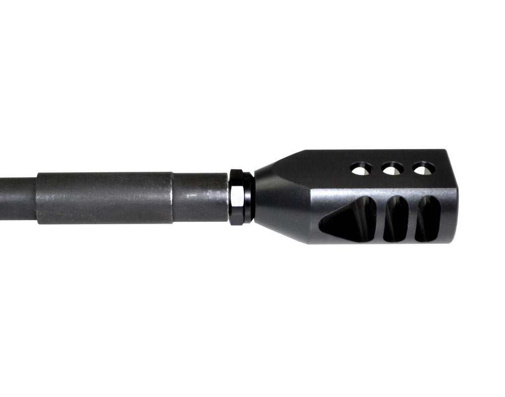 Competition Grade Tanker Muzzle Brake Recoil Compensator for .458 Socom or .450, 5/8"x32 thread, Steel with Black Phosphate finish