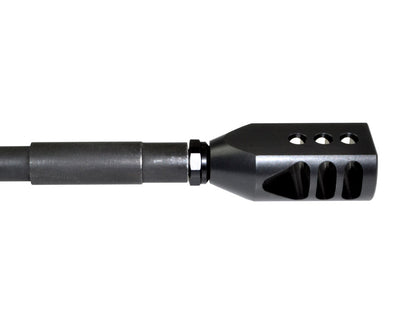 Competition Grade Tanker Muzzle Brake Recoil Compensator for .458 Socom or .450, 5/8"x32 thread, Steel with Black Phosphate finish