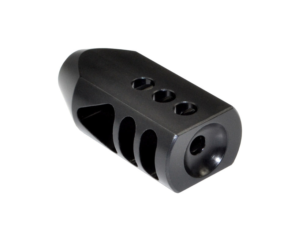 Competition Grade Tanker Muzzle Brake Recoil Compensator for .458 Socom or .450, 5/8"x32 thread, Steel with Black Phosphate finish