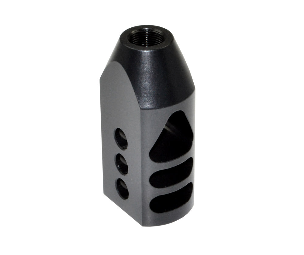 Competition Grade Tanker Muzzle Brake Recoil Compensator for .458 Socom or .450, 5/8"x32 thread, Steel with Black Phosphate finish