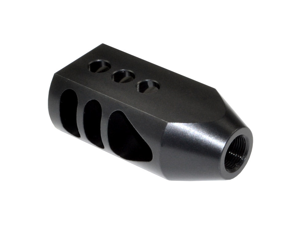 Competition Grade Tanker Muzzle Brake Recoil Compensator for .458 Socom or .450, 5/8"x32 thread, Steel with Black Phosphate finish