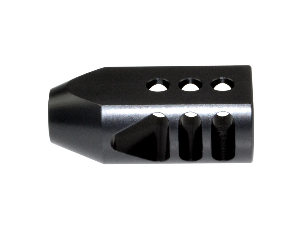 Competition Grade Tanker Muzzle Brake Recoil Compensator for .458 Socom or .450, 5/8"x32 thread, Steel with Black Phosphate finish